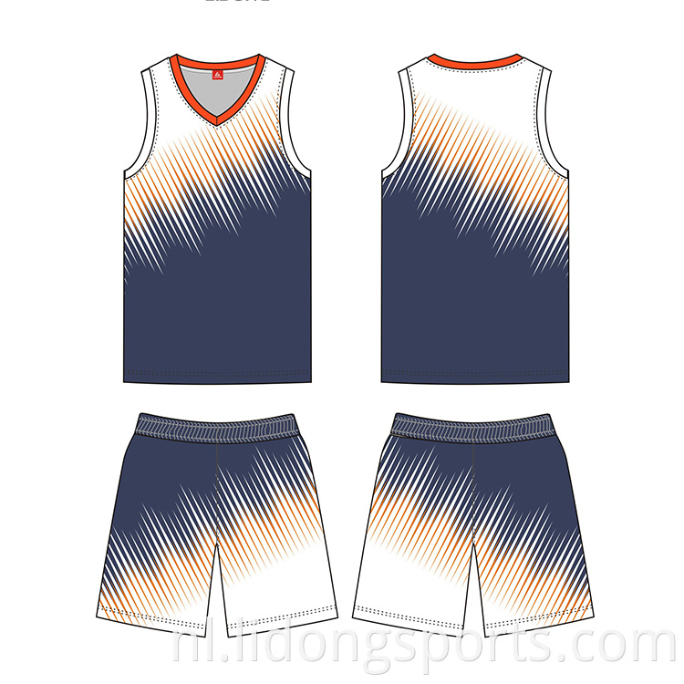 Basketball jersey uniform ontwerp kleur blauw basketbal uniform beste basketball jersey ontwerp